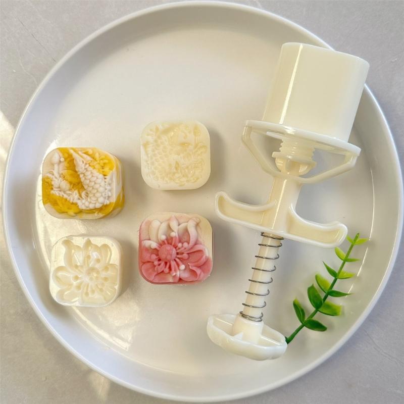 Dessert Molds Flower Fish Shape Cake Molding Cake Pressing Molds ABS Texture Present for Professional Baking People