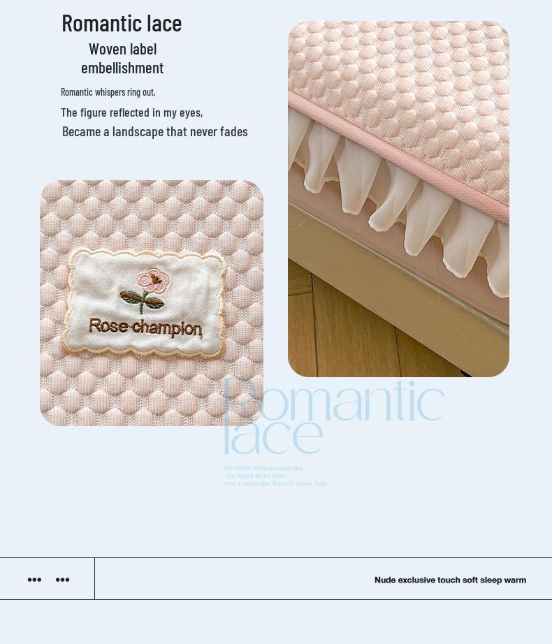 Summer Cool Ice Silk Lace Mat Set: Bean Ice Mat, Bed Sheet, and Mattress Protector with Free Shipping.