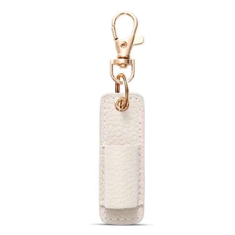 

Practical Hanging Pen Clip Keychain School Keyrings Professional Leather Alloy Key Holder for Hospitals and Clinics белый