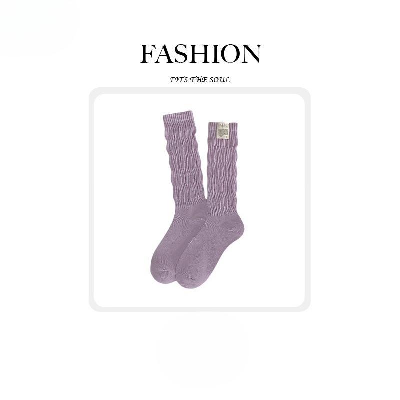 Lolita Girls Solid Color Socks Loose Long Summer Socks Middle Tube Japanese College Princess Socks Sweet JK Streetwear Hosiery