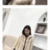 Winter new velvet imitation mink coat women's age-reducing hooded imitation fur coat women's medium and long trendy