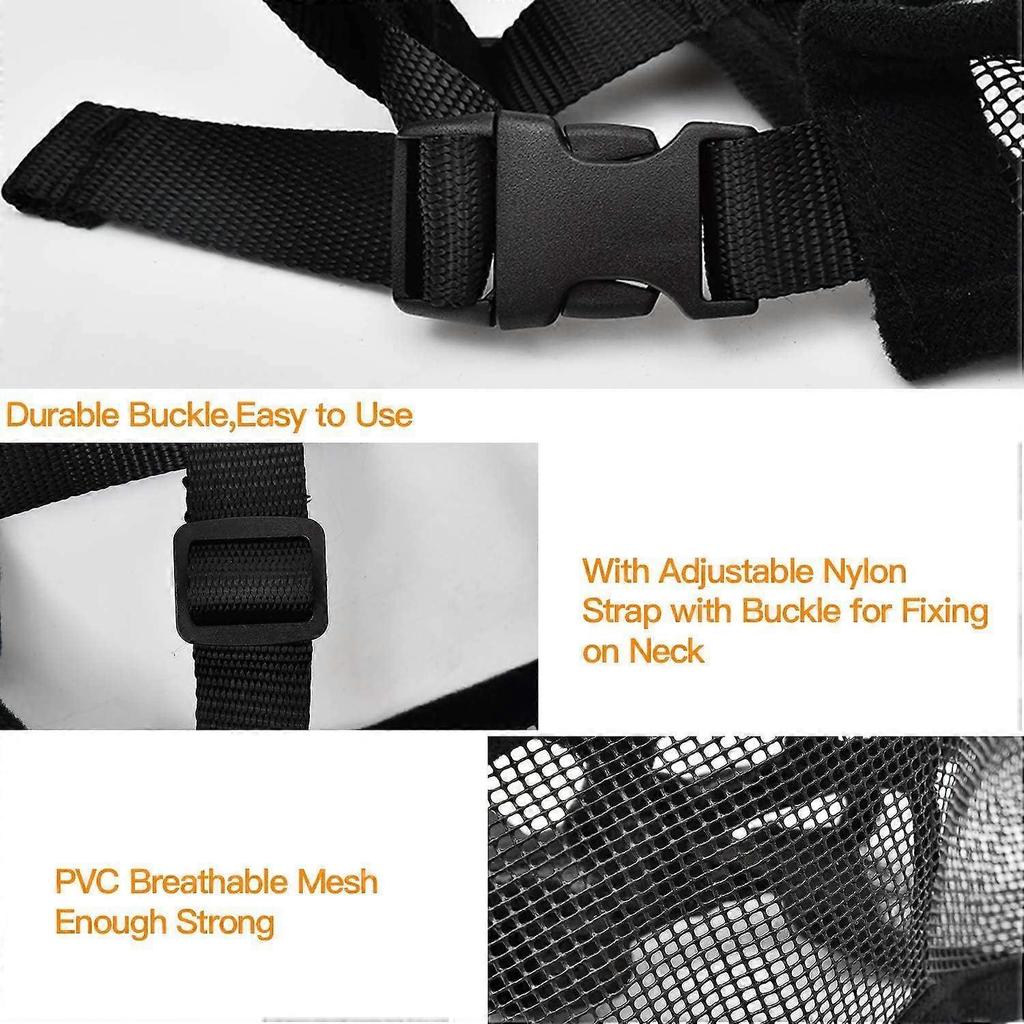Mesh Dog Muzzle Short Snout Dog Muzzle Adjustable French Bulldog Muzzle L