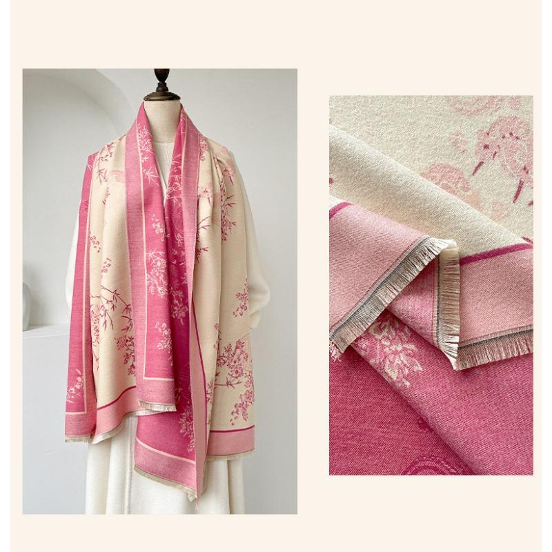 Versatile Elegant Vintage Chinese Style Warm Scarf For Women Winter