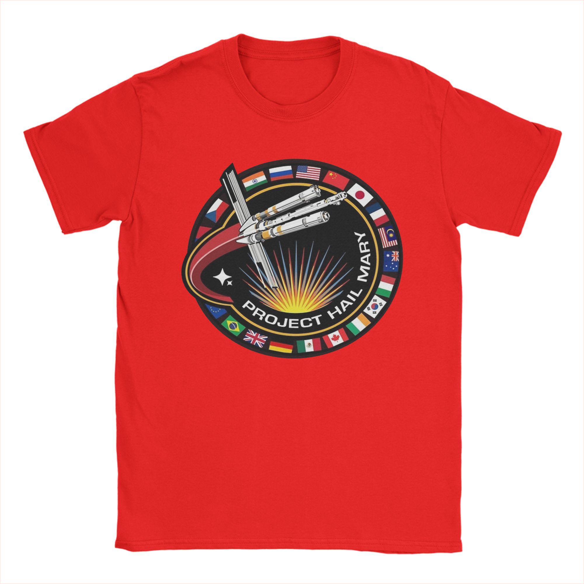 

Unisex Project Hail Mary Mission Patch With Countries T Shirt 100 Cotton Clothes Vintage Short Sleeve Neck Tees Graphic TShirts L