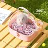 Hamster Outdoor Carrier Cage Portable Hamster Cage with Clear Large Flip Cover for Hamster Bird Carrying Pet Supplies