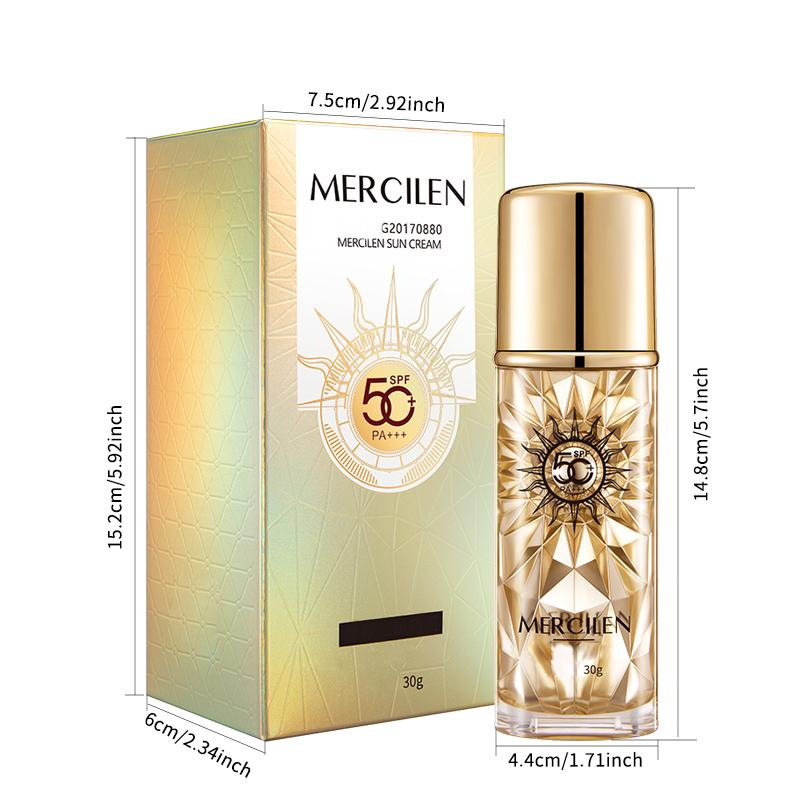 MERCILEN Sunscreen 30g Waterproof Sweatproof Sunscreen Black Isolating UV SPF50+PA+++ High Power Sunscreen Lotion