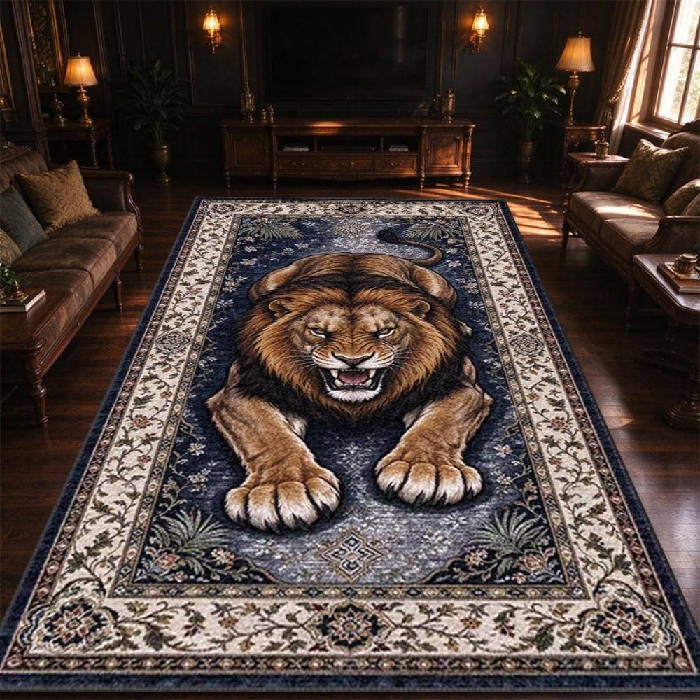 Soft Plush Tiger Floor Mat Wild Animal Print Living Room Mat New Bedroom Door Mat Bedroom Entrance