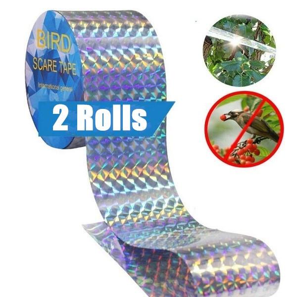 Buy Durable 164ft Garden Holographic Flash Bird Scare Tape Visual