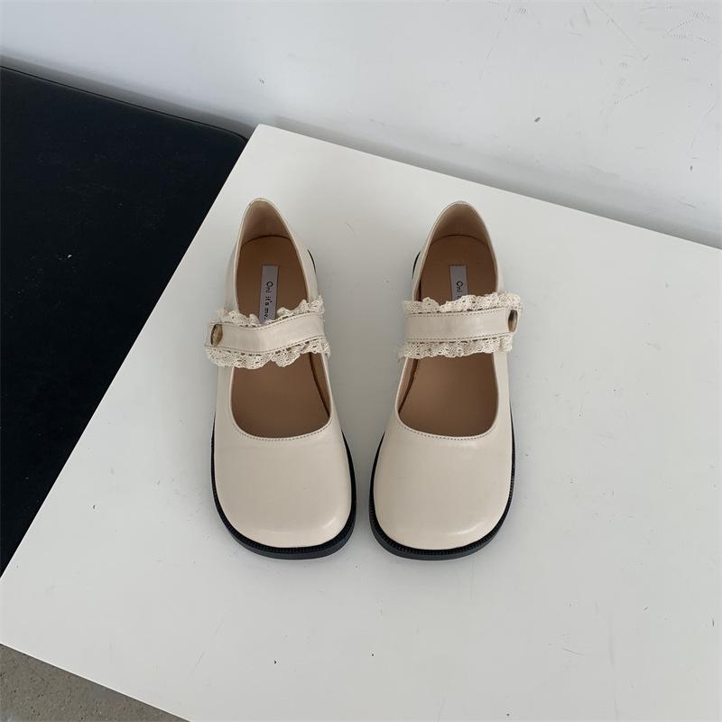 French Mary Jane Shoes Women's Shoes Spring and Summer 2025 New Japanese Flat Bottom Shallow Mouth with Skirt Temperament Single Shoes Tide