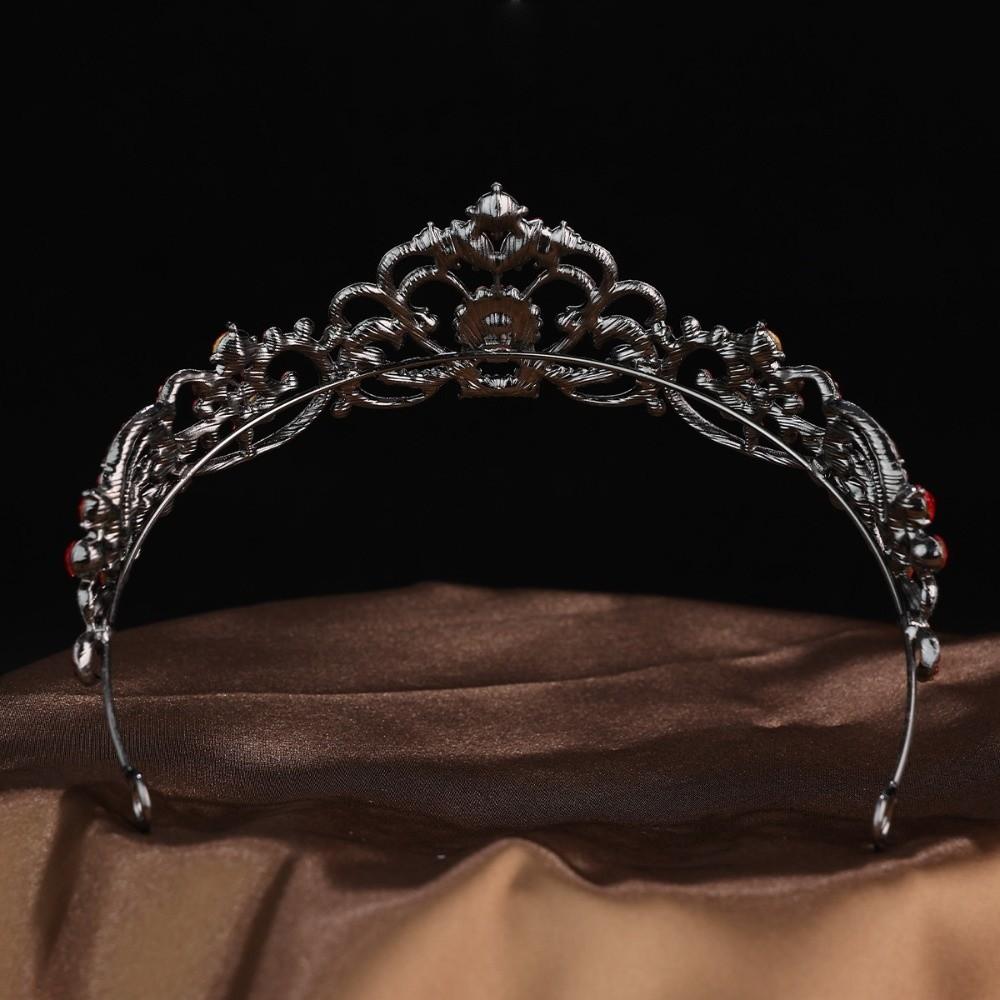 Cake Decorations Halloween Black Crown Luxury Bridal Wedding Crowns Hair Dress Accessories