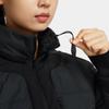 Nike Solid Color Stand Collar Zipper Casual Cotton Jacket Women Jackets Black FB7822-010