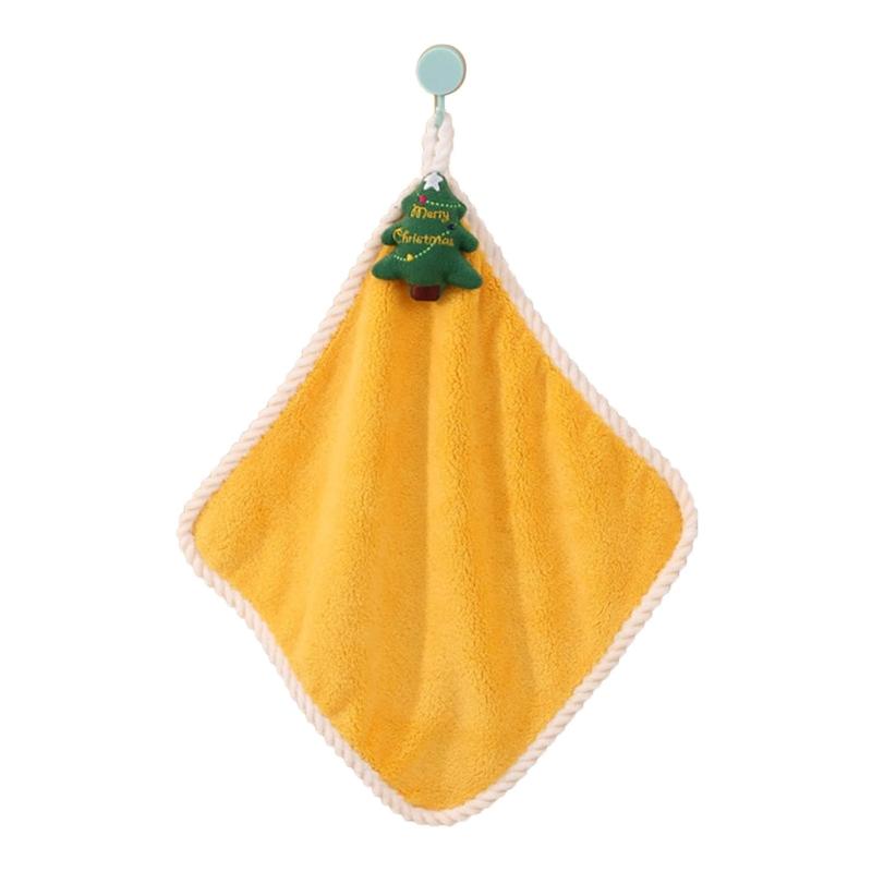 Christmas Themed Hand Towel for Home Bathroom Kitchen Washcloths Soft Comfortable Strong Absorbent Washing Hand Towel