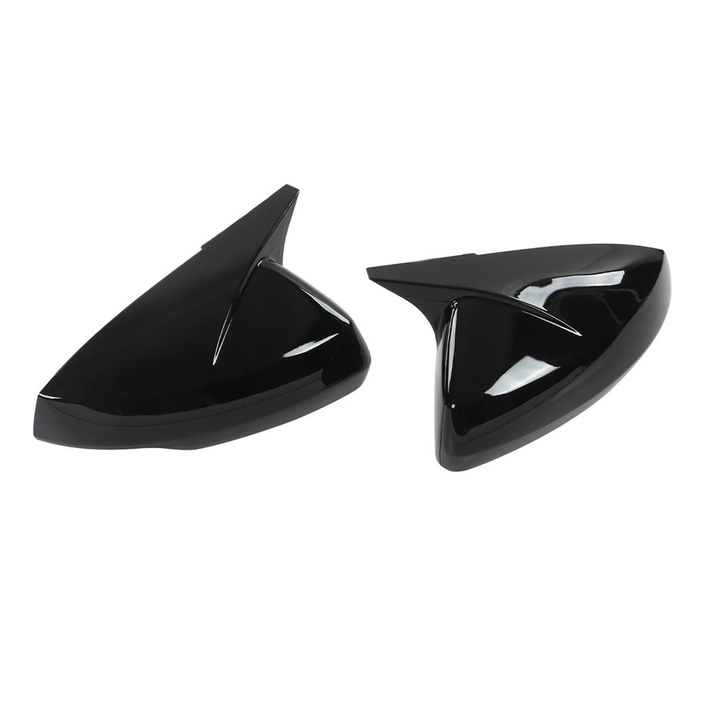 Pair Rr View Mirror Protective Covers Left Right Snap In Replacement for MK6 2018+(Glossy Black )