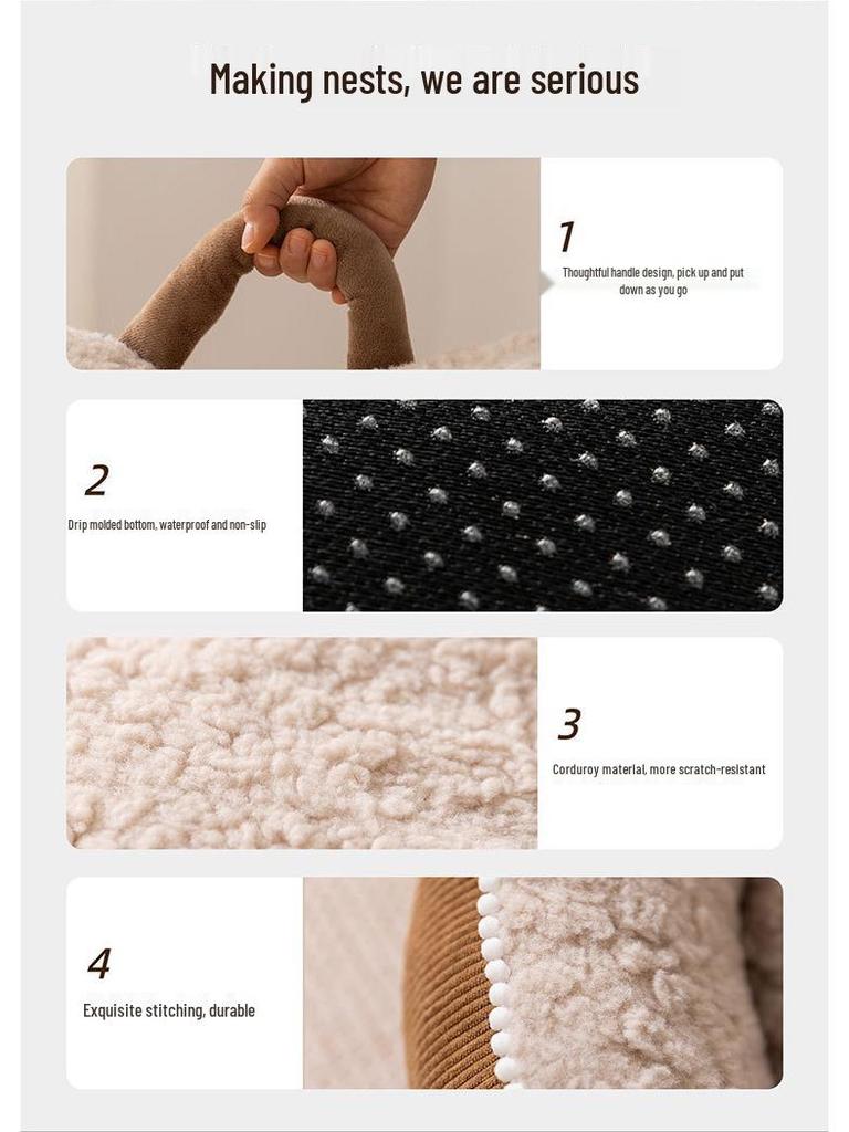 Cross-Border Dog Bed: Cozy Autumn/Winter Nest for Small Dogs & Cats