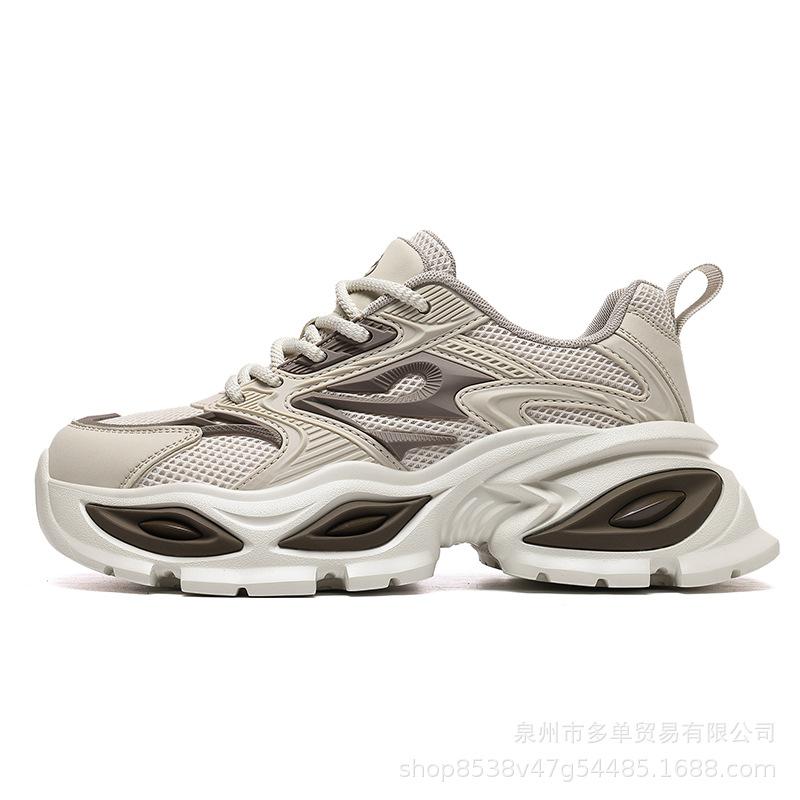 Retro Thick-soled Heightening Mecha Student Non-slip and Wear-resistant Running Shoes Thick-soled Sports Shoes