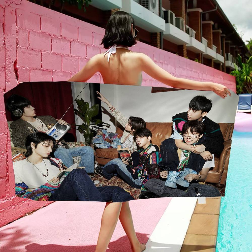 Kpop Band B-boynextdoor Bath Towel Microfiber Soft Water Absorbing Breathable For Girl Kids Decorative Cartoon Beach Towel