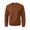 Men's Plaid Crewneck Sweatshirt, Straight Fit Heavyweight Pullover, Long Sleeve Casual Top