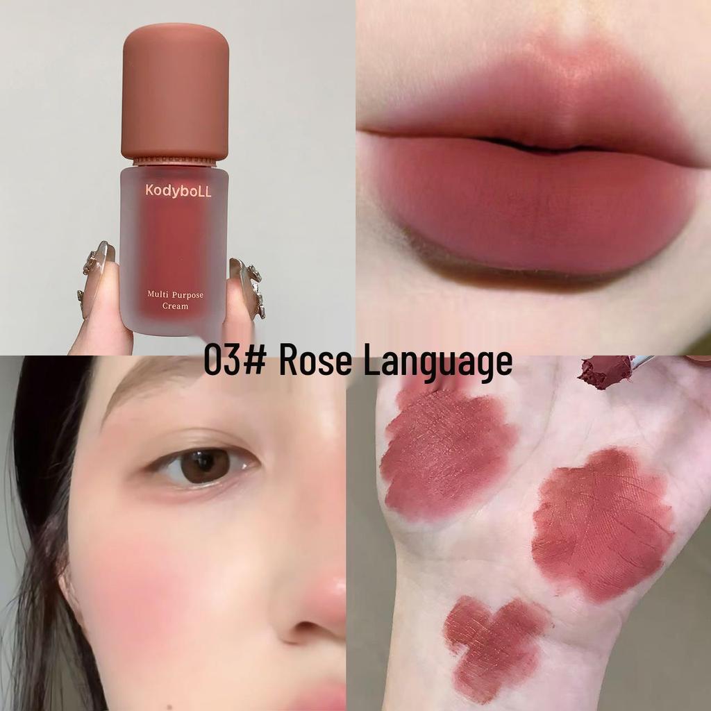 kodyboLL Velvet Soft Mist Dual-Use Lip & Cheek Cream - Autumn/Winter Matte Blush & Lipstick