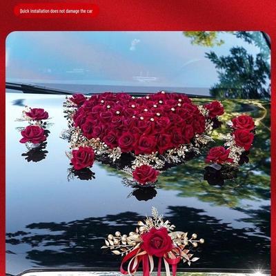 Wedding Car Decoration Set: Creative Floral Arrangement for Head Car