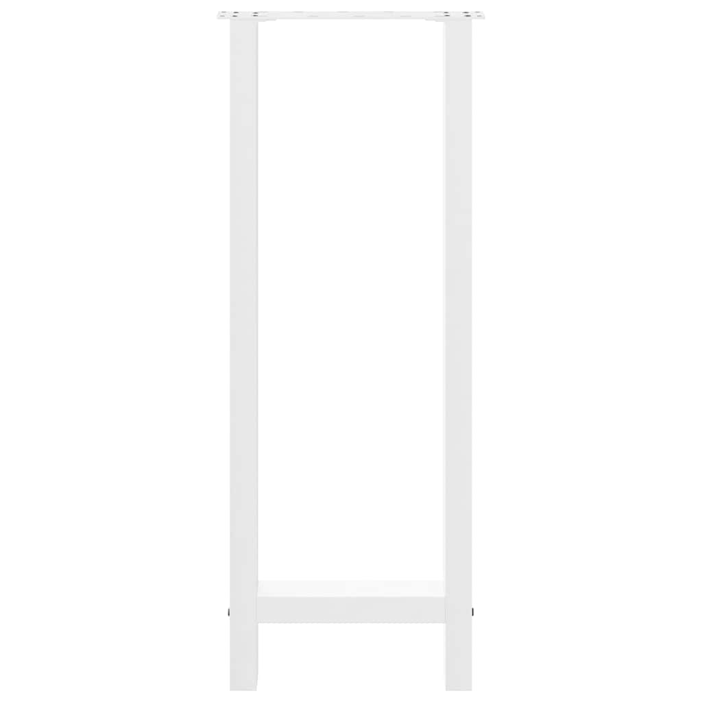 Vidaxl Nogi Do Stolika Kawowego, Białe, 2 Szt., 50X(100-101) Cm, Stal