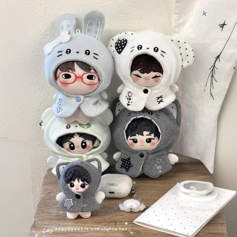 10cm Cotton Doll Cape Angel Fantasy Series Star Print Adorable Doll Cloak for Mini Doll Dress Up Hobbyist Gift Decoration