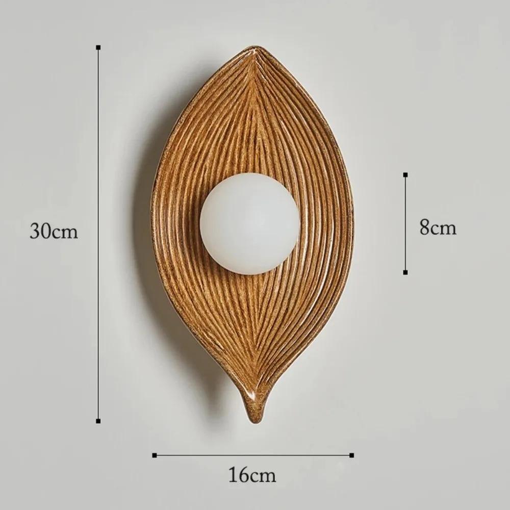 Vintage LED Leaf Wall Lamp Living Room Background Wall Sconces Corridor Bedroom Bedside Decorative Home Indoor Lighting