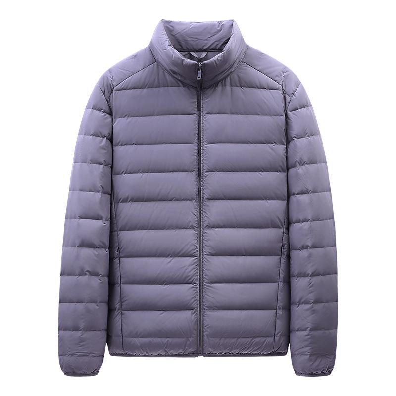 Men's Lightweight Hooded Down Jacket, Winter 2025 - Short, Warm, Trendy, 90% White Duck Down.