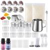 1 Set Candle Making Kit Pouring Pot Wicks Sticker DIY Candle Fixator Craft Tools Diy Handmade Wax Candles with for Wedding Party
