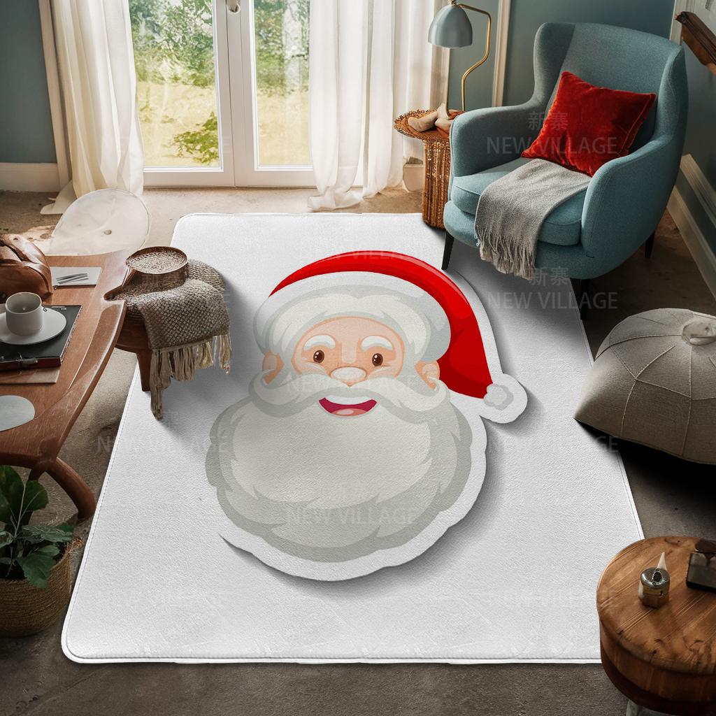 House Entrance Carpet Home Door Mat Living Room Bath Foot Bathroom Non-slip Water Absorption Rugs Bath Merry Christmas Winter