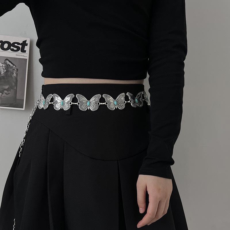 European Retro Metal Chain Waist Accessory for Dresses & Sweaters