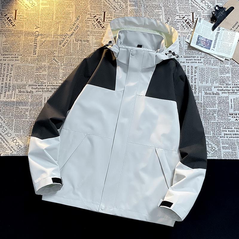 Unisex Windproof Waterproof Hooded Jacket for Outdoor Mountaineering