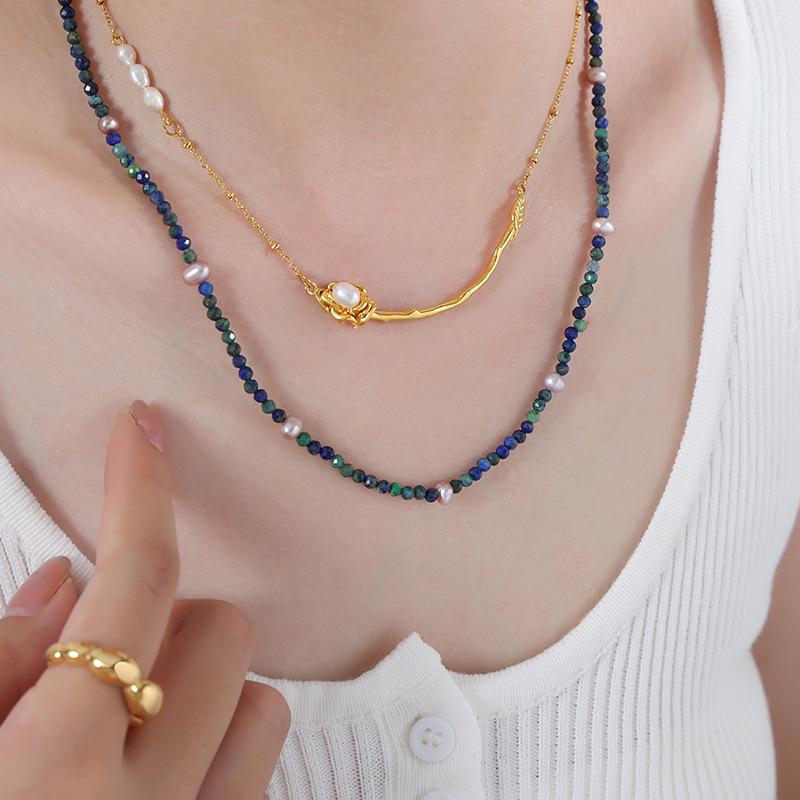 Nuova Collana Ciondolo Fiore Cinese Acciaio di Titanio Retrò Personalità Temperamento Imperatrice Vedova Catena Clavicola Gioielli Versatili Donna