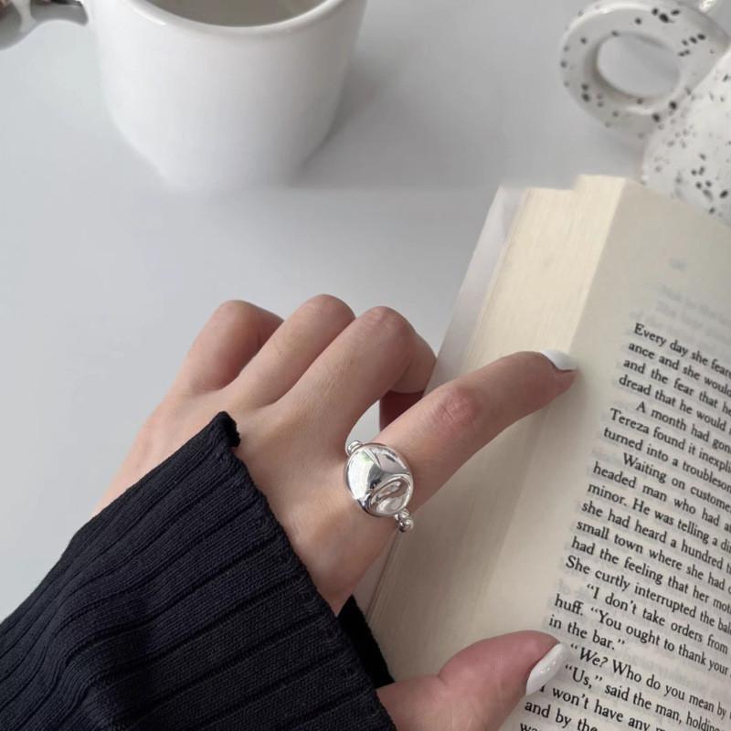 Irregular Stylish Geometric Copper Ring For Women Adjustable Open Ring Perfect For Fashion Modern