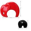 Home Décor Lucky Charm Elephant Mother & Child | Piano Finish Ceramic Figures - (Set of 2 Piece, Red and Black)