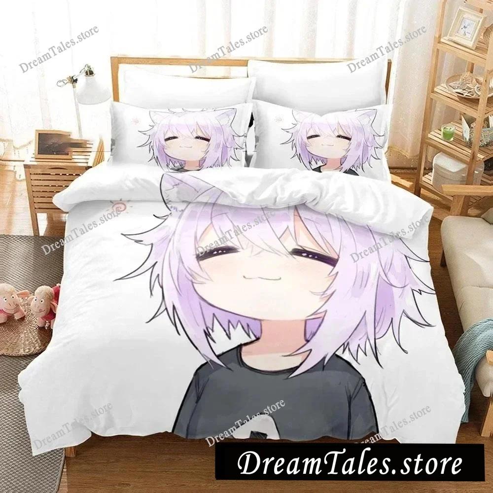 Nekomata Okayu Bedding Set Boys Girls Twin Queen Size Duvet Cover Pillowcase Bed Kids Adult Fashion Home Textile Customizable741