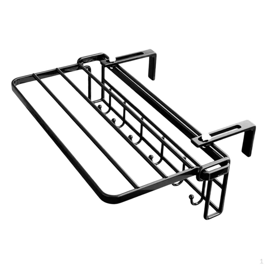 Iron Clothes Drying Rack with Adjustable Hooks for Home Use