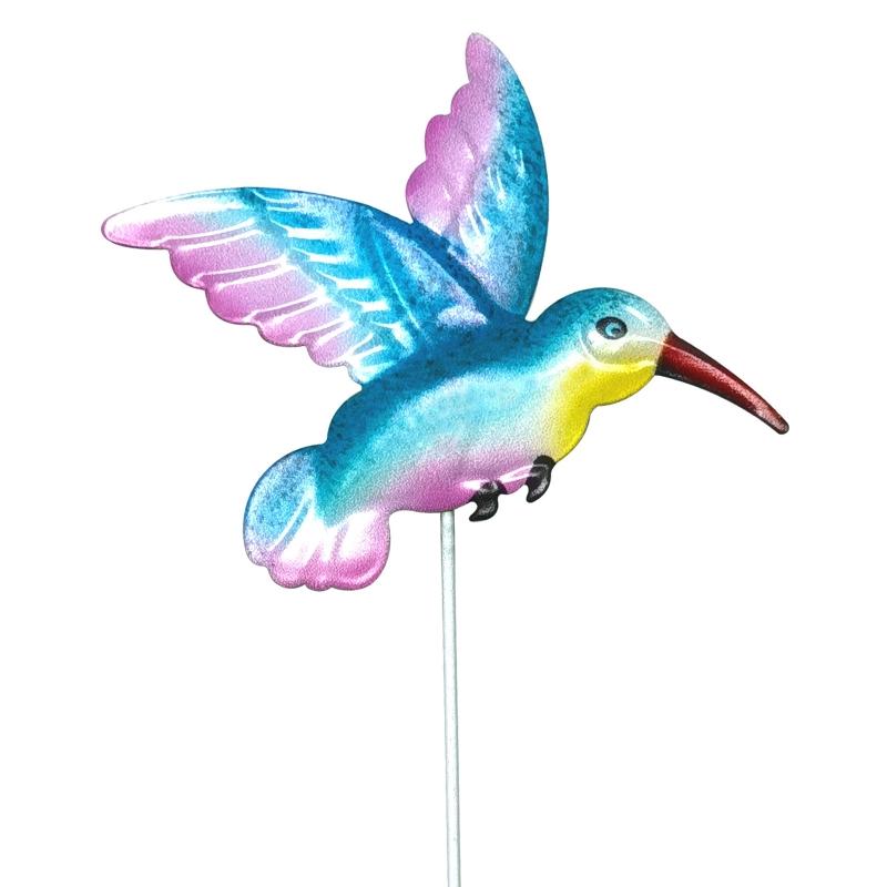 3D Cool Hummingbird Sculpture Garden Art for Lawn Parterre- Outdoor Exquisite Hummingbird Metal Garden Decor 1