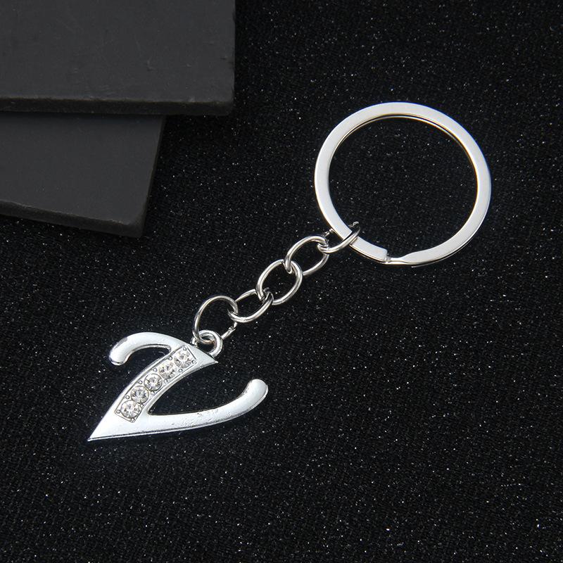 Simple Personality 26 Letters Versatile Keychain European and American New English Creative Luggage Keyring