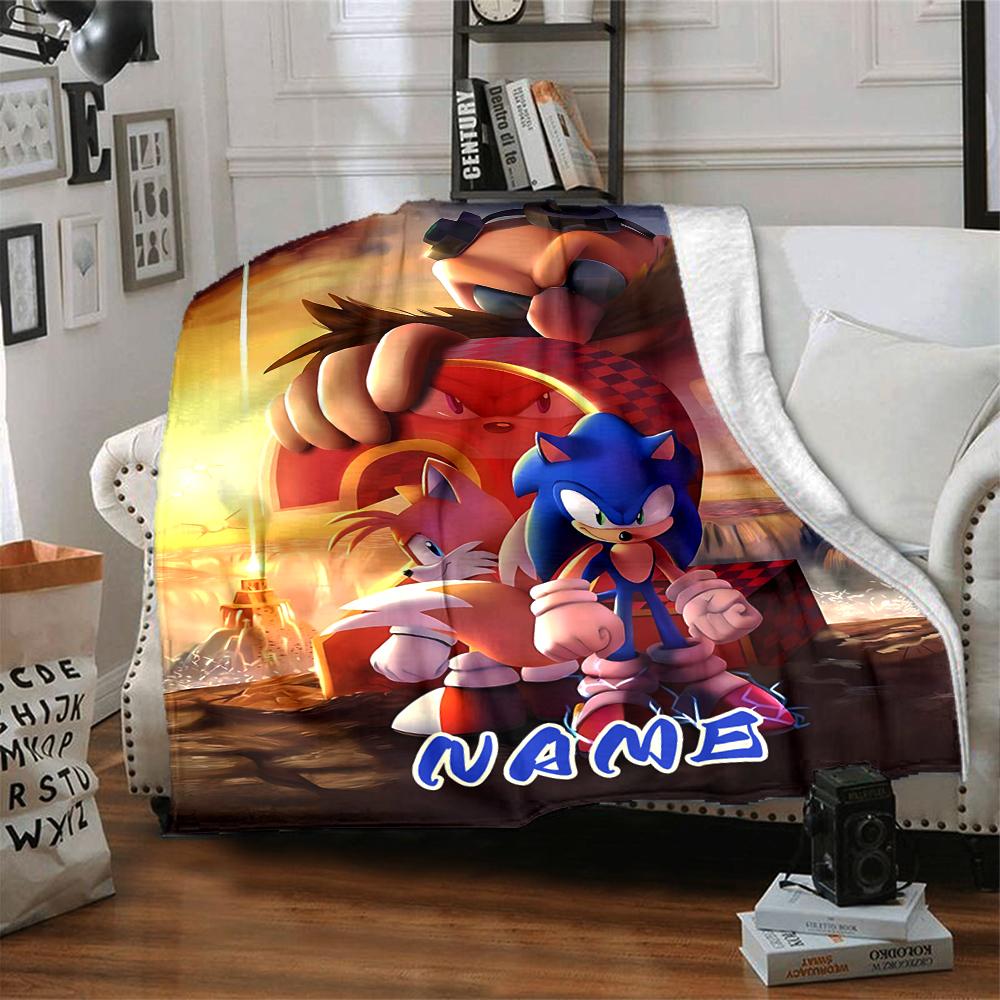 Custom 1pc Sonic Adventure: Through Time Blanket, Soft And Comfortable Blanket, Casual Warm, Camping Travel Blanket, Birthday Gift Q912179