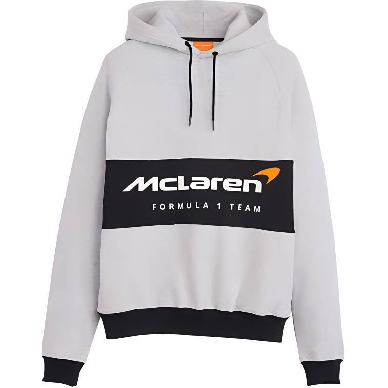 

Коллаборация Levis X McLaren Racing FW24 Толстовка с капюшоном на кулиске с принтом логотипа McLaren Мужские толстовки Серый A89930000 S