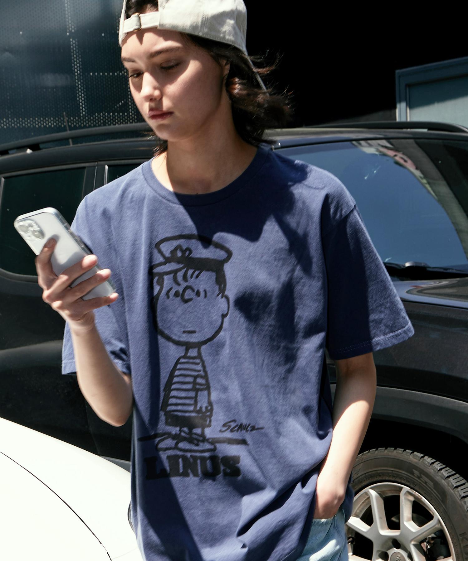 V2 Linus Snoopy Pigment T-Shirt (Navy) Navy/M