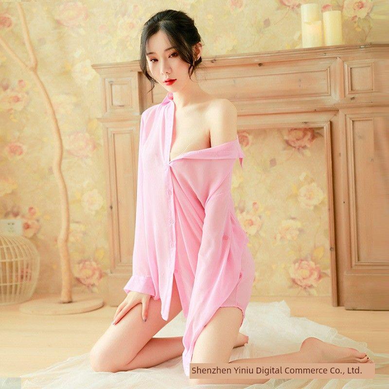 Amazon Sexy Pajamas Slightly Transparent Oversize Women's Clothing