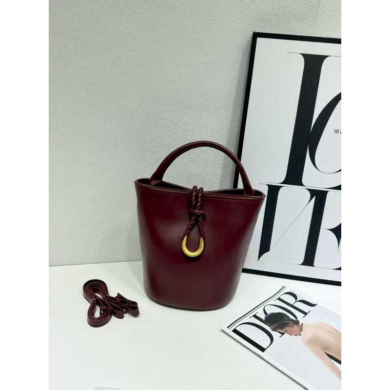 Soft Vegan Leather Bucket Bag Women