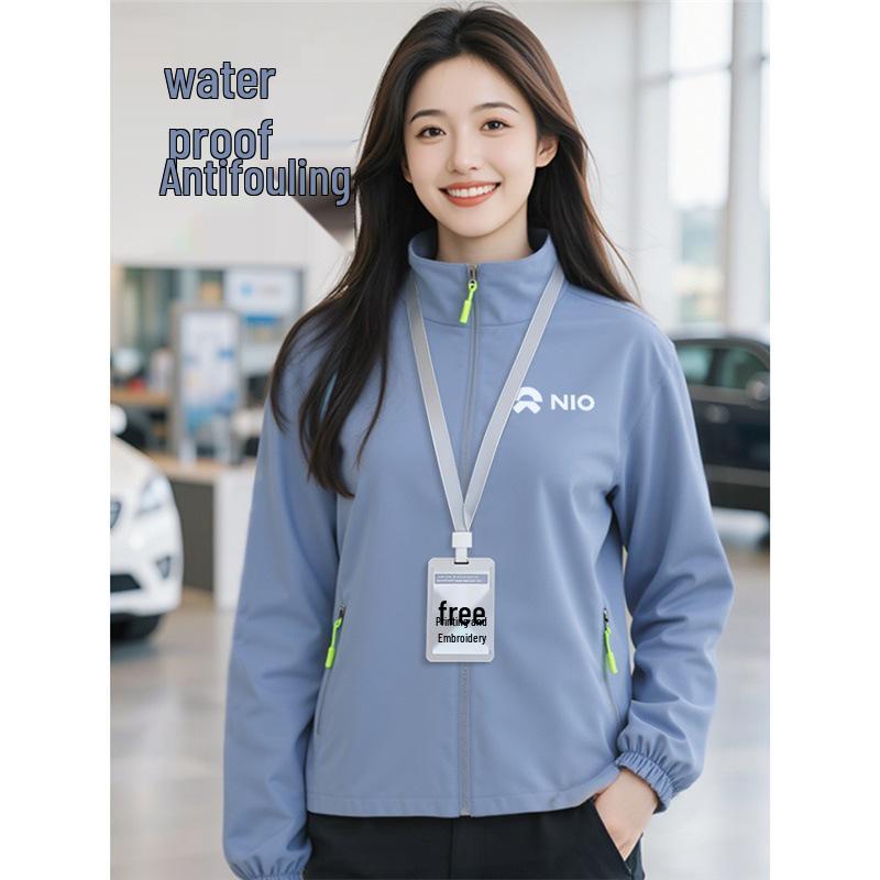 Men's Waterproof Windproof Stand Collar Work Jacket with Custom Logo for Autumn/Winter
