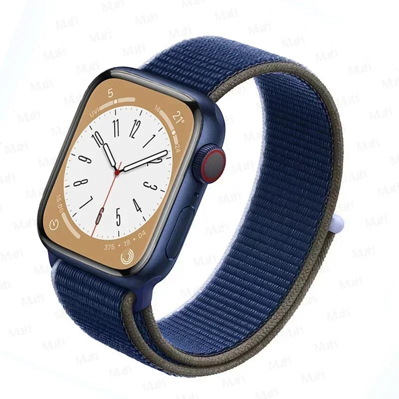 Nylon loop Strap For Apple Watch bands 46mm 44mm 40mm 45mm 41mm 42mm Sport Bracelet iwatch Ultra 2 49mm Series 10 9 8 se 7 6 5 4 Strap