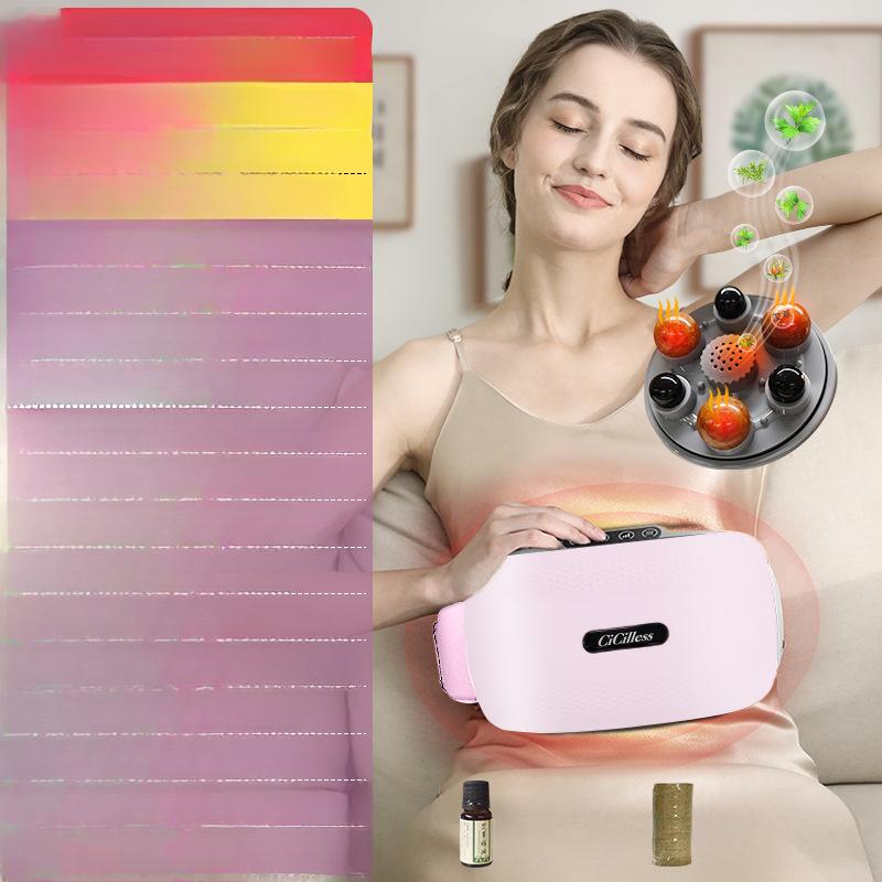 Magnet Kneading Tummy Instrument, Stone Electric Tummy Heating Massage Belt, Multi-function Charging, Waist and Abdomen MassagingTool