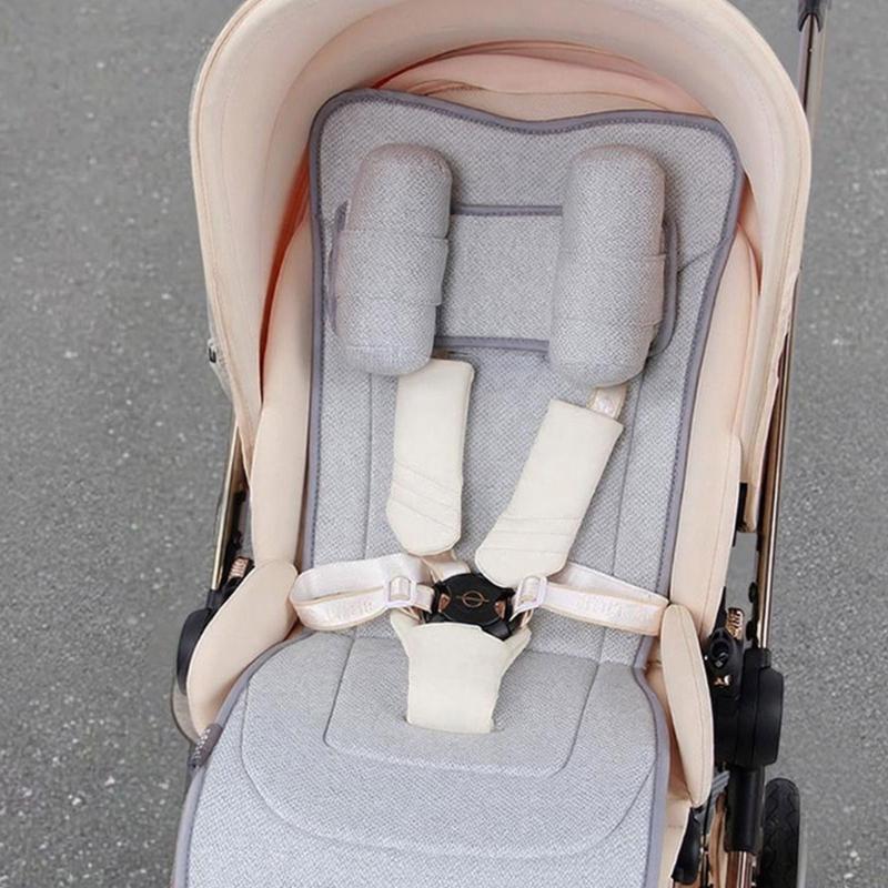Moisture Wicking Strollers Cushion Reversible Polyester Fabric Easy Installation No Tool Needed Baby Cart Accessory