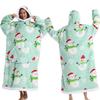 Autumn and winter sports and leisure warm TV blanket senior women's plush comfortable soft bathrobe warm fluffy robe