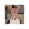 Large size sling vest women's summer inner cover with base white short knitted thin versatile sleeveless top trendy
