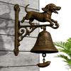 Witch/ Dachshund Doorbell Vintage Dinner Bell Retro Dachshund Shape Farmhouse Door Chime Funny Welcome Doorbell for Home Deco